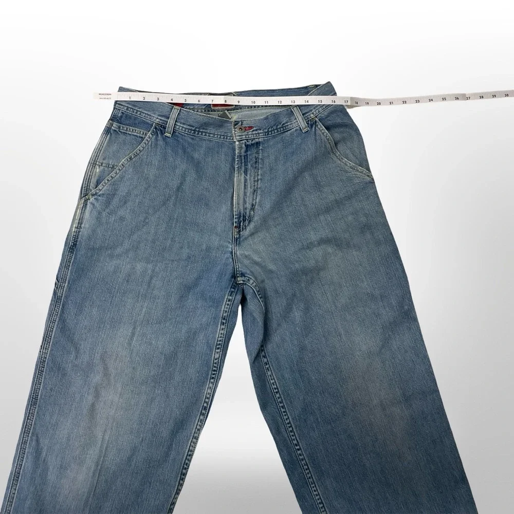 Vintage Y2K Tommy Hilfiger Red Label Carpenter‎ Jeans Mens 32x30 Wide Leg Denim